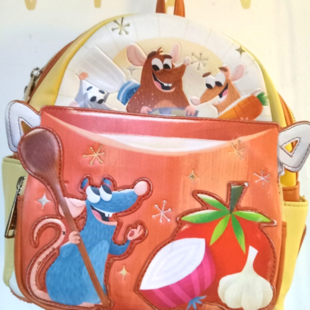 Disney Loungefly "Pixar moments" Ratatouille mini backpack EUC